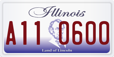 IL license plate A110600