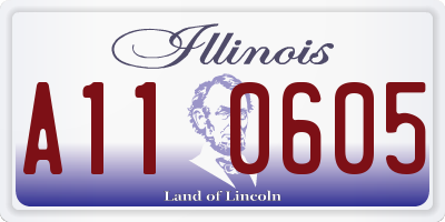 IL license plate A110605