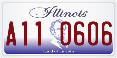 IL license plate A110606