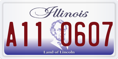 IL license plate A110607