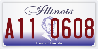IL license plate A110608