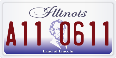 IL license plate A110611