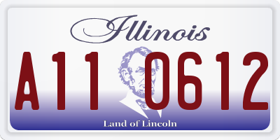IL license plate A110612