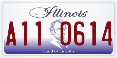 IL license plate A110614