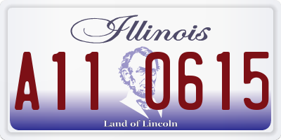 IL license plate A110615