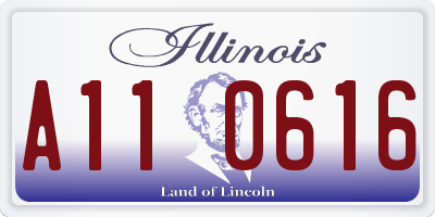 IL license plate A110616