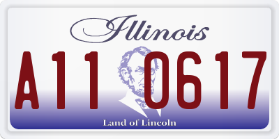 IL license plate A110617
