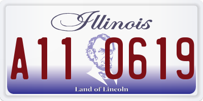 IL license plate A110619