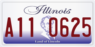 IL license plate A110625