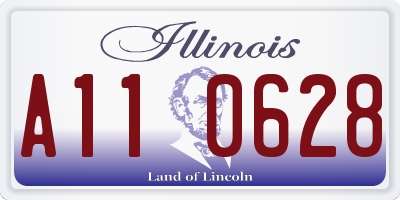 IL license plate A110628