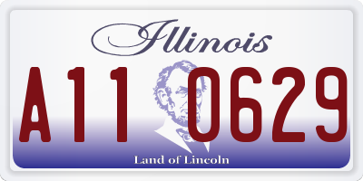 IL license plate A110629