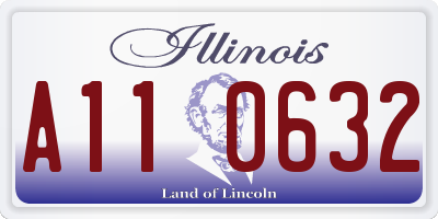 IL license plate A110632