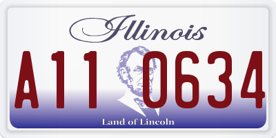 IL license plate A110634