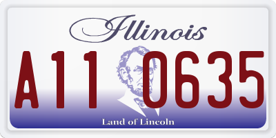 IL license plate A110635