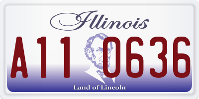 IL license plate A110636