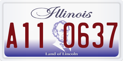 IL license plate A110637