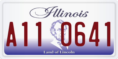 IL license plate A110641