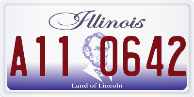 IL license plate A110642