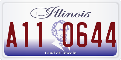 IL license plate A110644