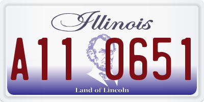 IL license plate A110651