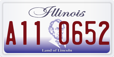 IL license plate A110652