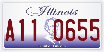 IL license plate A110655
