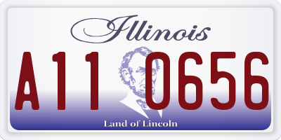 IL license plate A110656