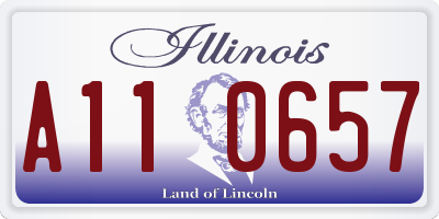 IL license plate A110657
