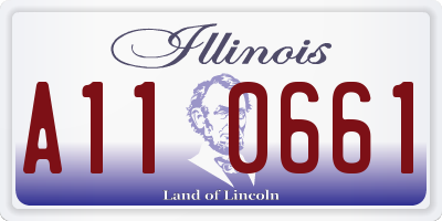 IL license plate A110661
