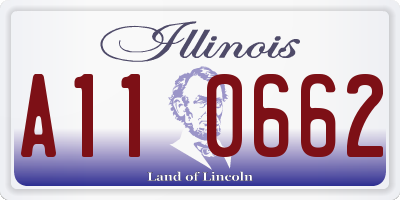 IL license plate A110662