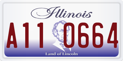 IL license plate A110664
