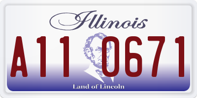 IL license plate A110671