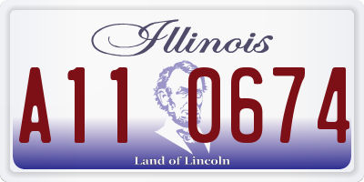 IL license plate A110674