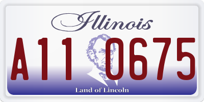 IL license plate A110675