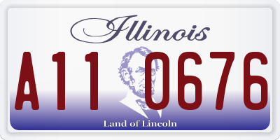 IL license plate A110676