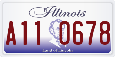 IL license plate A110678