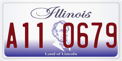IL license plate A110679