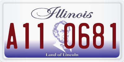 IL license plate A110681