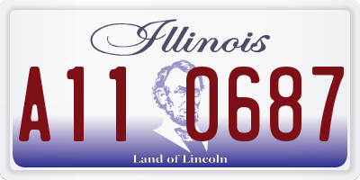IL license plate A110687