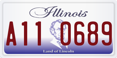 IL license plate A110689