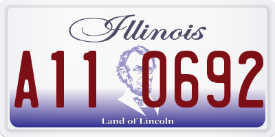 IL license plate A110692