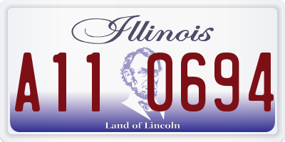 IL license plate A110694