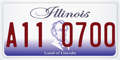 IL license plate A110700