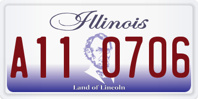 IL license plate A110706