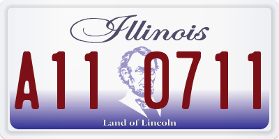 IL license plate A110711