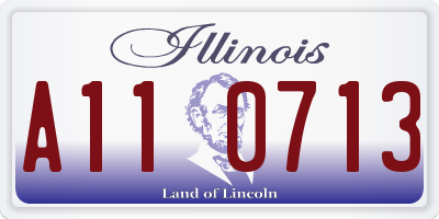 IL license plate A110713