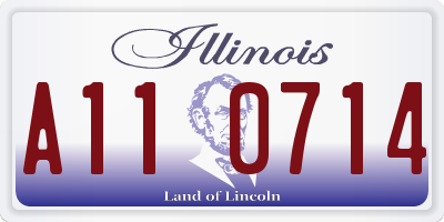 IL license plate A110714