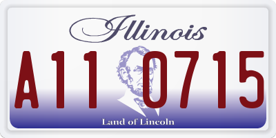 IL license plate A110715