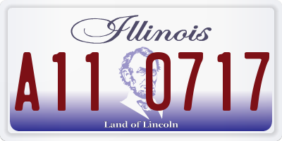 IL license plate A110717
