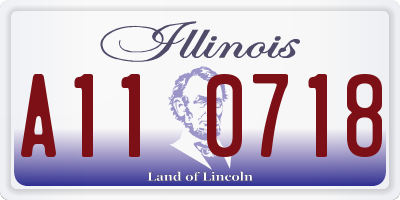 IL license plate A110718